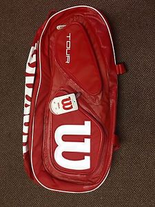 wilson tour v red 6 pack tennis bag