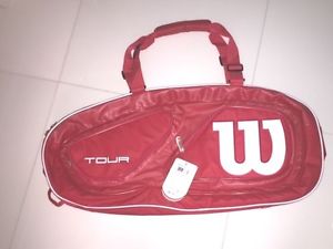 wilson tour v red 6 pack tennis bag