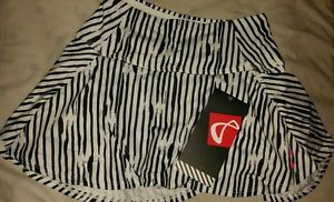 Athletic Dna Tulip Wrap Tennis Skort- Rainfall Black! Size YL.