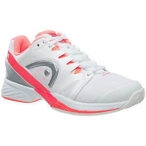 New HEAD 2016 Nitro Pro Women Tennis Shoes Footwear White & Neon Coral Size 8.5