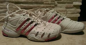 Adidas Barricade 5 Classic Women's Tennis Shoes White/Pink sz 5