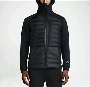 NIKE TECH FLEECE AEROLOFT JACKET MEN'S JACKET $350 (678261-010) ALL BLACK Size M