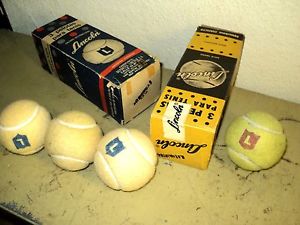 LOT 2 Vintage LINCOLN Tennis Ball Can BOX CARDBOARD CONTAINER RARE !