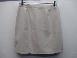 Women's Patagonia tennis khaki/white skirt skort side zip size 6 30/17) EUC