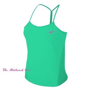 Nike Women's Premier Maria Sharapova Strappy Tennis Tank Top M L Green Pink New