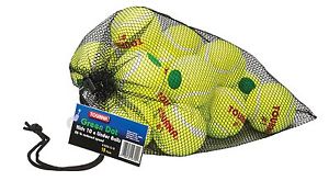 Tourna Low Compression Green Dot Tennis Ball with Mesh Bag (18-Pack)