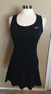 Women's Black Nike Tennis Dress Sleeveless Medium