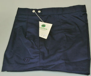 Wimbledon "SHORT" Pleated Twill Tennis Short. Navy size 32   Brand New