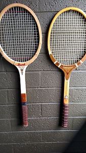 TAD Davis Imperial & Bancroft Court King Vintage Tennis Rackets 4M