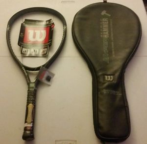 NEW WILSON HYPER CARBON SLEDGE HAMMER 2.0 TENNIS RACQUET SUPER LONGER 28"