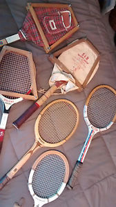 Vintage Tennis Racquetss, Lot of 6--Presses for 3!
