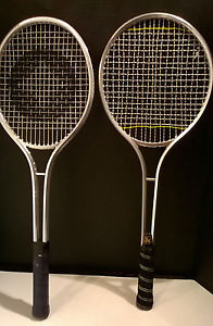 2 ALUMINUM TENNIS RACKETS SPALDING & K Crown #1108