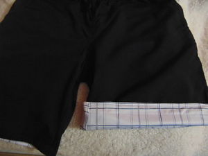 New Men's Court Blu Reversible Black and White Plaid Tennis Court Shorts Size XL