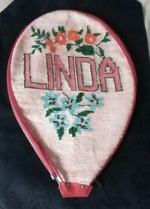 HAND MADE TENNIS RACQUET COVER "LINDA"