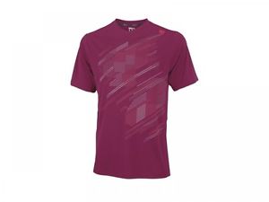 Wilson Blur Tartán cuello de pico Rojo para hombres Camiseta de tenis NUEVO