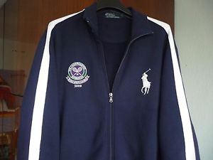 Ralph Lauren Polo Wimbledon 2009 Tennis Navy Blue Full Zipper Track top Jacket L