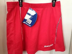 Babolat Women Performance Tennis Skirt Skort Coral & White Size Small NWT