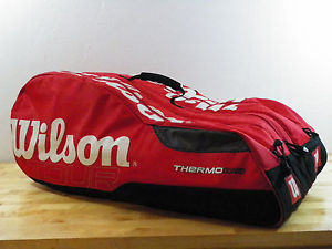 Wilson Tour Tennis Rackets Bag w/Thermo & Moistureguard Red Black White