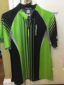 Men's Butterfly Table Tennis Tournament Shirt XO XL Green Black Zip