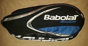 Babolat Team Tennis Dual Strap Backpack Bag Blue Black - Holds 6+ Racquets NWOT