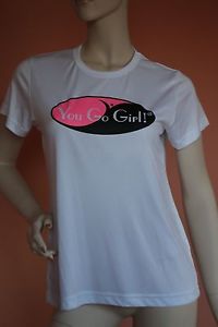 You Go Girl! Womens Cool & Dry Sport Performance Interlock Tee UPF 30+ Fitness