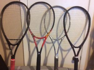 Lot Of 4 Prince Racquets: Prince Thunder 880, Thunder 970, Thunderbolt