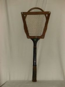 VINTAGE WOOD TENNIS RACKET WHIZ J C HIGGINS SPORTING GOODS with PRESS