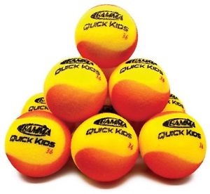 Gamma Quick Kids 36 Foam Ball (12 Pack, Yellow/Red)