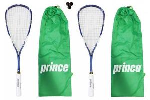 2 x Prince EXO3 Team Warrior 1000 Raquettes De Squash + Balles De 3 Squash