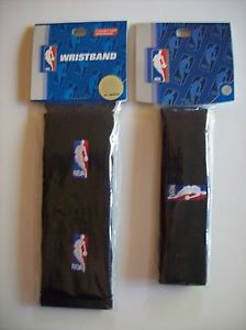 NBA Headband Wristband Set Athletic Sport Mens Womens Black Logoman Sz Misc NIP