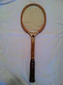 "RARE" Wood AUTOGRAPH MODEL "Ken Rosewell" (Photo on both sides) Tennis Racket