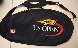 Wilson US OPEN Official Tennis Racquet Bag Navy/Red Padded - EUC