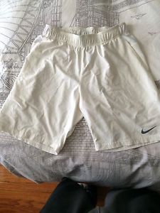 Nike Gladiator Men's Tennis 9" Dri Fit Shorts - L (white)