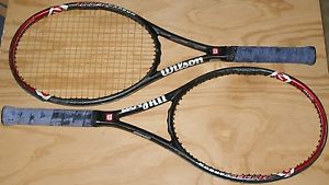 2 Wilson Hyper Pro Staff Stretch 5.0 Midplus 95 4 3/8 Tennis Rackets
