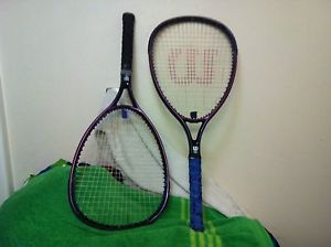 Wilson<>3.8 Sledge Hammer Tennis Racquets (2)<>110 Sq"<>4 1/4>4 3/8" Grip Size