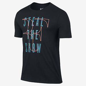 S GENUINE Nike Federer Premier RF "Steal the Show" Men's TShirt Black 828054-010