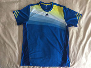 ADIDAS adiZero ClimaCool Tennis Crew Tee Blue Large