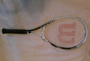 Wilson Tour Slam Tennis Racquet Stop Shock Pads Power Strings  4-1/4" Grip *NEW