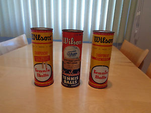 VINTAGE WILSON TENNIS BALLS UNOPENED WITH KEY WIND 3 CANS