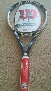 WILSON JUICE 100 S POWER SPIN  tennis racquet   4 1/2" Rg$200