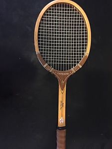 Classic Wooden Tennis Racket With Wood Racket Press.  Rare!!!!