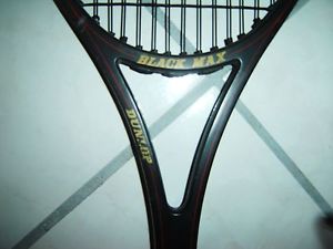 Vtg DUNLOP Tennis Racquet BLACK MAX Racket Graphite Fiberglass 4 3/8 Grip Rare