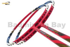2x Apacs Virtuoso Light Red 6U Badminton Racket Racquet Free Stringing + Grip