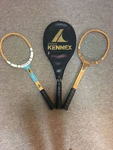 3 Vintage Tennis Rackets - Tad Davis, Pro Kennex and Spalding "DORIS HART"