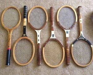 Lot of 11 Wooden Tennis Racquets