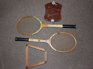 Vintage Wright & Ditson tennis racquets and presses