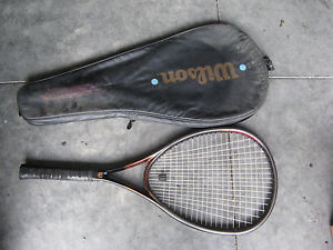 WILSON 2.8 SLEDGE HAMMER 116" HEAD OVERSIZE TENNIS RACQUET 4+3/8" GRIP CASE EUC