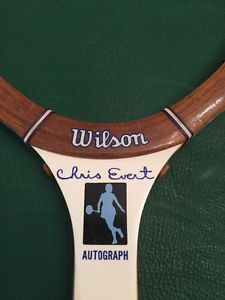 Vintage NOS Wilson Chris Evert Autograph, never strung, 1970's, new, wooden