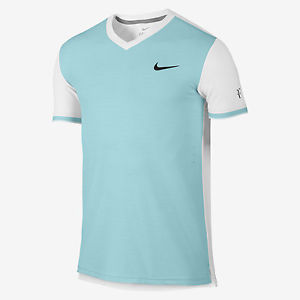 Nike Federer RF Premier Tennis V Neck Shirt 685255-437 NWT