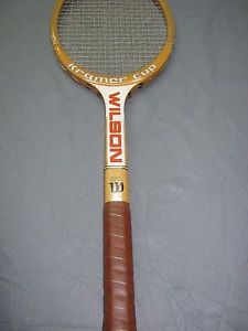 WILSON Kramer Cup Vintage Wood Tennis Racquet-LARGE LETTERING-RARE!! SEE PICS!!